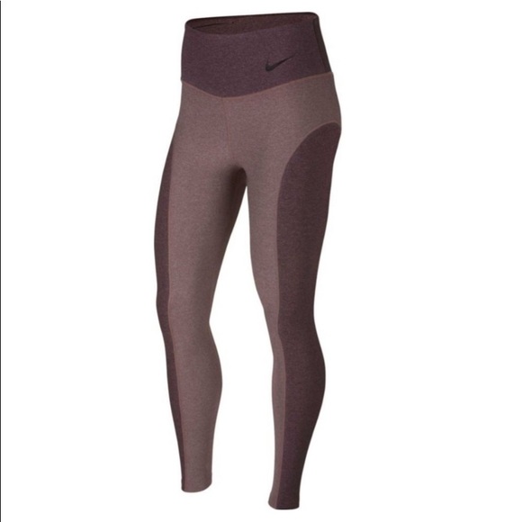 Nike Pants - Nike power studio training tights Burgundy